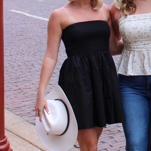 Black Lulu’s Rouched Mini Dress